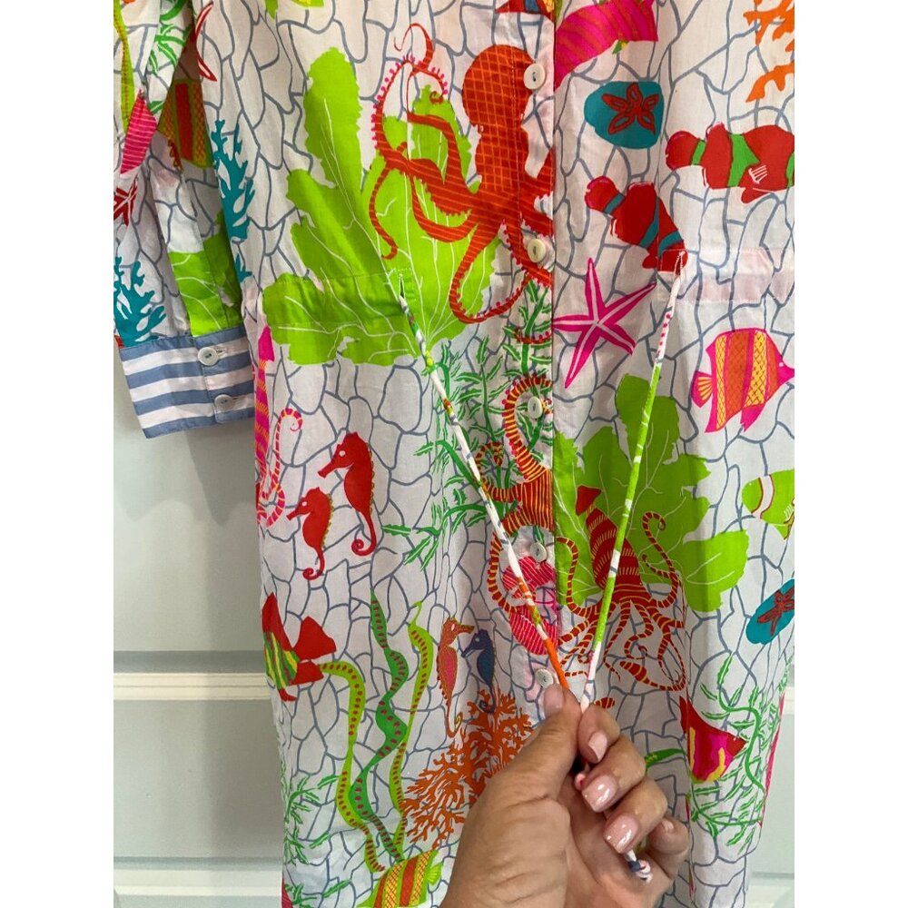 Gretchen Scott Pulley Dress Sealife Multi-colored size XS - Picture 3 of 9